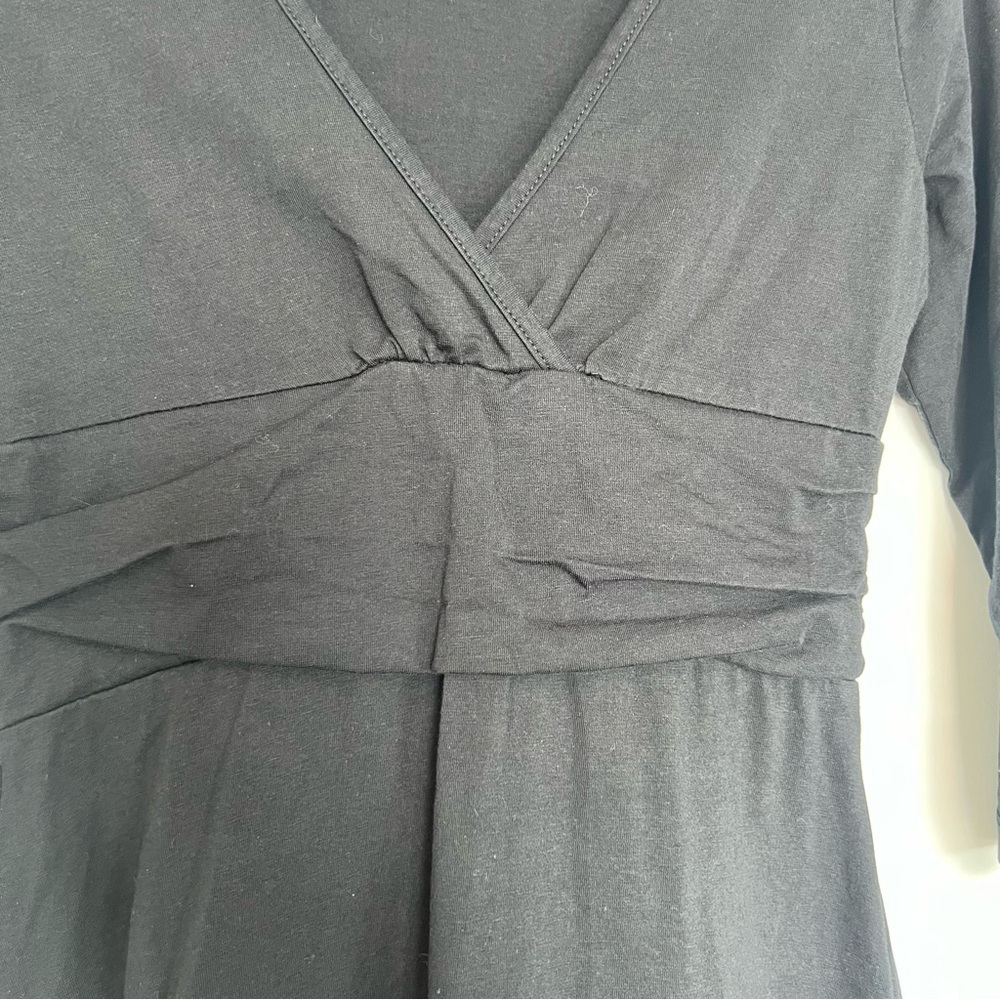 Patagonia | Margot Organic Cotton 3/4 Sleeve Dress Black Small - Picture 5 of 11
